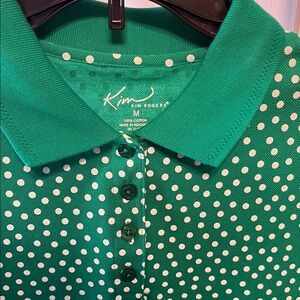 Kim Rogers Emerald Green Polka Dot Top